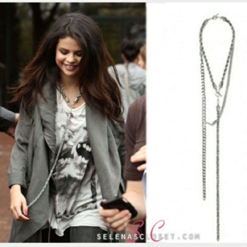 Rare All Saints Multi Chain Necklace As Seen On Selena Gomez In 2013